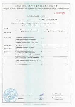 2011.11.23 Нижний Новгород - Приложение к сертификату Устройства поворотно-откидные, поворотные, откидные. ГОСТ 30777-2012
